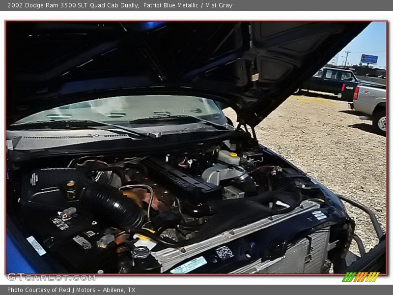 Patriot Blue Metallic / Mist Gray 2002 Dodge Ram 3500 SLT Quad Cab Dually