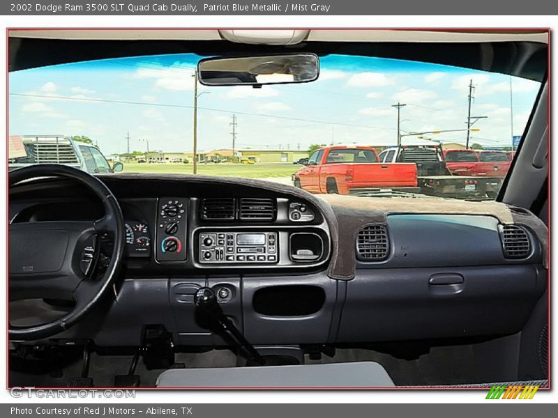 Patriot Blue Metallic / Mist Gray 2002 Dodge Ram 3500 SLT Quad Cab Dually
