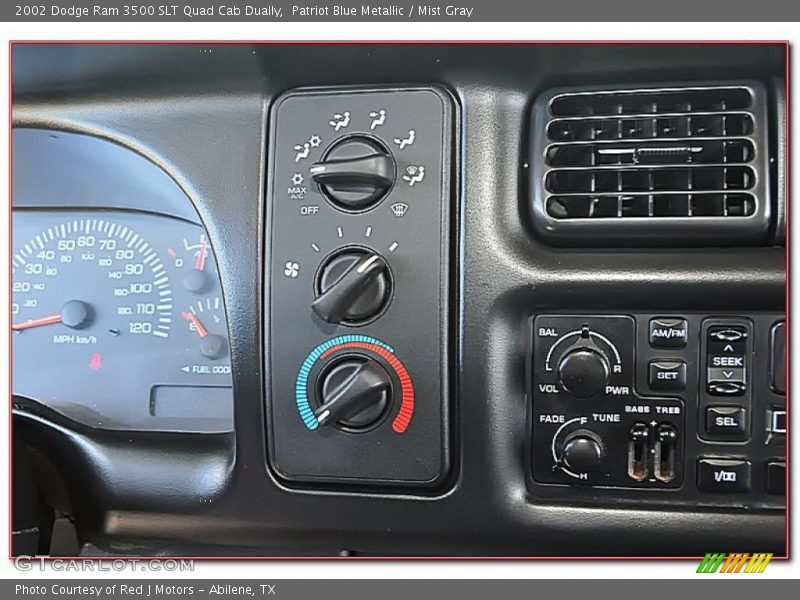 Patriot Blue Metallic / Mist Gray 2002 Dodge Ram 3500 SLT Quad Cab Dually