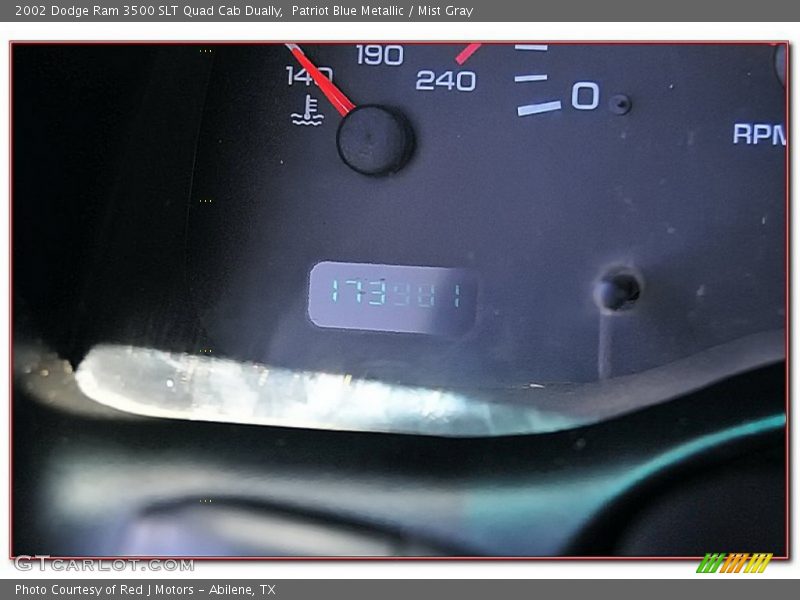 Patriot Blue Metallic / Mist Gray 2002 Dodge Ram 3500 SLT Quad Cab Dually