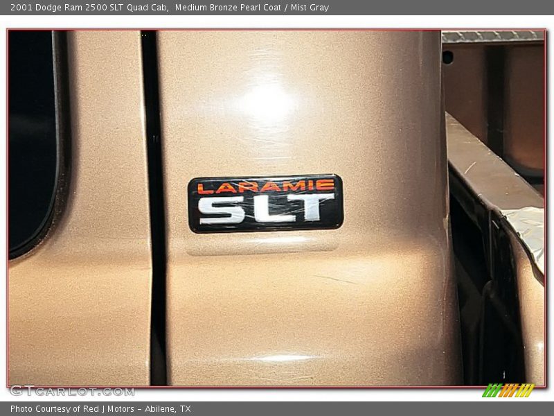 Medium Bronze Pearl Coat / Mist Gray 2001 Dodge Ram 2500 SLT Quad Cab