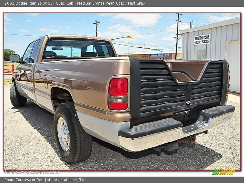 Medium Bronze Pearl Coat / Mist Gray 2001 Dodge Ram 2500 SLT Quad Cab