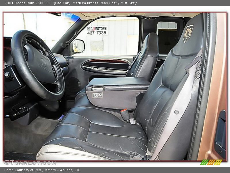 Medium Bronze Pearl Coat / Mist Gray 2001 Dodge Ram 2500 SLT Quad Cab