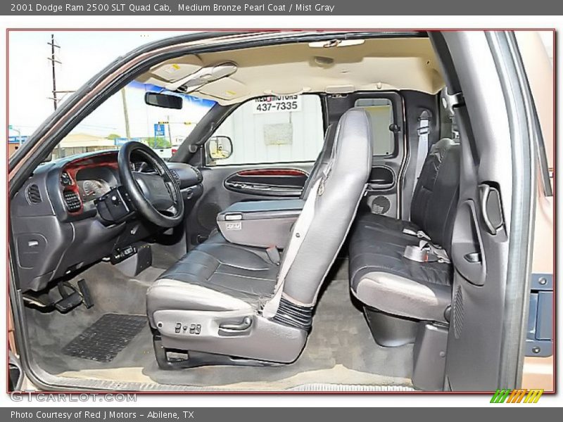 Medium Bronze Pearl Coat / Mist Gray 2001 Dodge Ram 2500 SLT Quad Cab