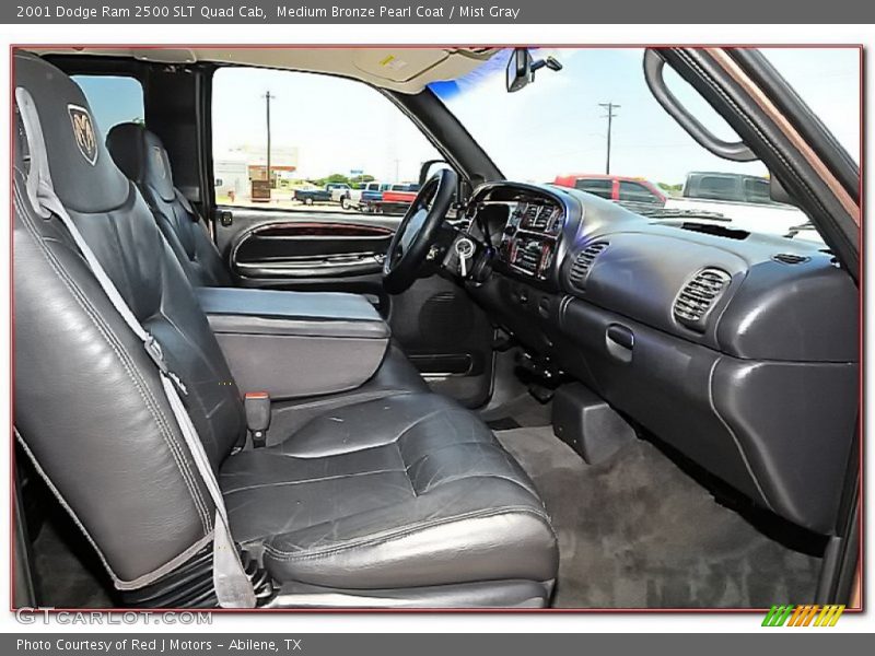 Medium Bronze Pearl Coat / Mist Gray 2001 Dodge Ram 2500 SLT Quad Cab