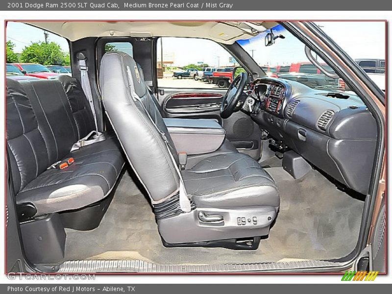 Medium Bronze Pearl Coat / Mist Gray 2001 Dodge Ram 2500 SLT Quad Cab