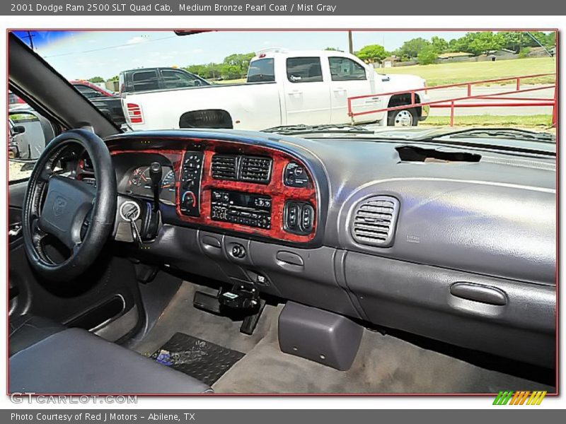 Medium Bronze Pearl Coat / Mist Gray 2001 Dodge Ram 2500 SLT Quad Cab