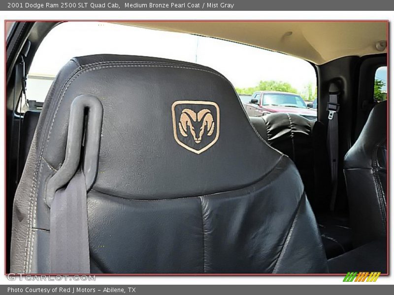 Medium Bronze Pearl Coat / Mist Gray 2001 Dodge Ram 2500 SLT Quad Cab