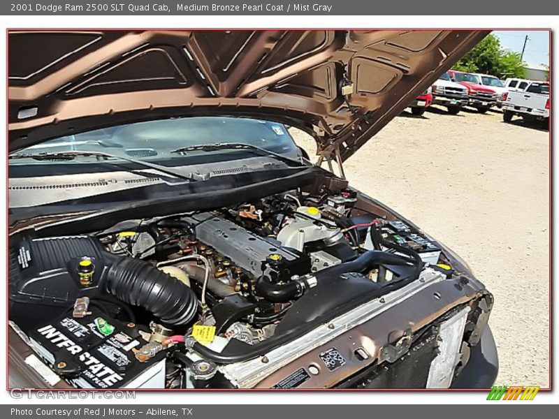 Medium Bronze Pearl Coat / Mist Gray 2001 Dodge Ram 2500 SLT Quad Cab