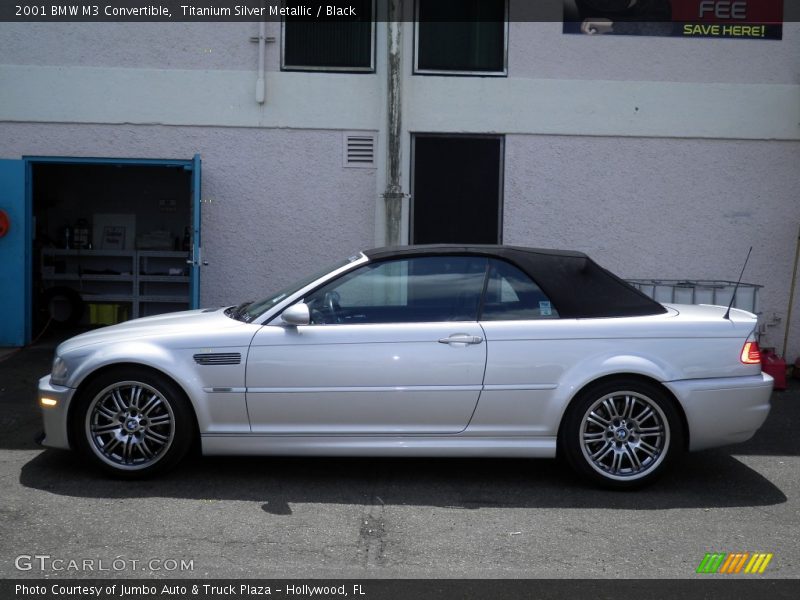 Titanium Silver Metallic / Black 2001 BMW M3 Convertible