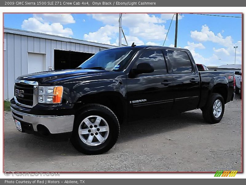 Onyx Black / Ebony/Light Cashmere 2009 GMC Sierra 1500 SLE Z71 Crew Cab 4x4