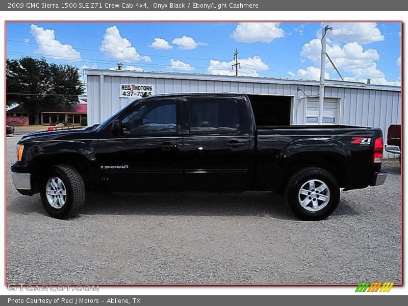 Onyx Black / Ebony/Light Cashmere 2009 GMC Sierra 1500 SLE Z71 Crew Cab 4x4