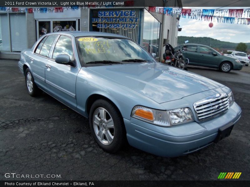 Light Ice Blue Metallic / Light Camel 2011 Ford Crown Victoria LX