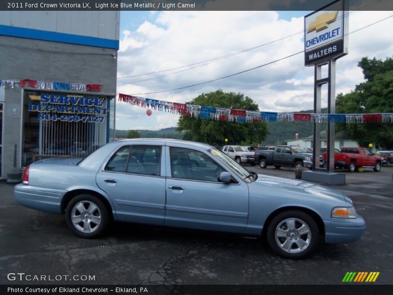 Light Ice Blue Metallic / Light Camel 2011 Ford Crown Victoria LX