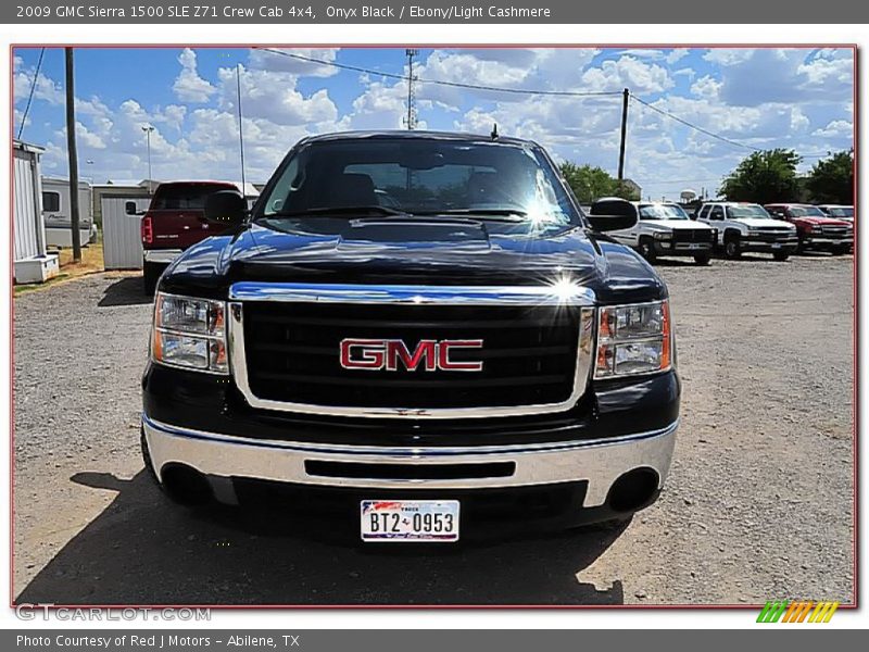 Onyx Black / Ebony/Light Cashmere 2009 GMC Sierra 1500 SLE Z71 Crew Cab 4x4