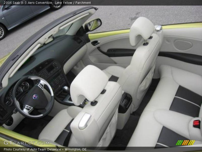 Lime Yellow / Parchment 2006 Saab 9-3 Aero Convertible