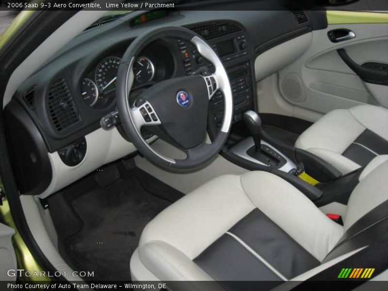 Lime Yellow / Parchment 2006 Saab 9-3 Aero Convertible