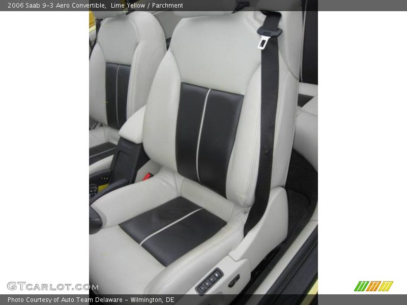 Lime Yellow / Parchment 2006 Saab 9-3 Aero Convertible