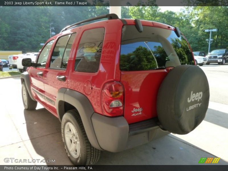 Flame Red / Taupe 2003 Jeep Liberty Sport 4x4