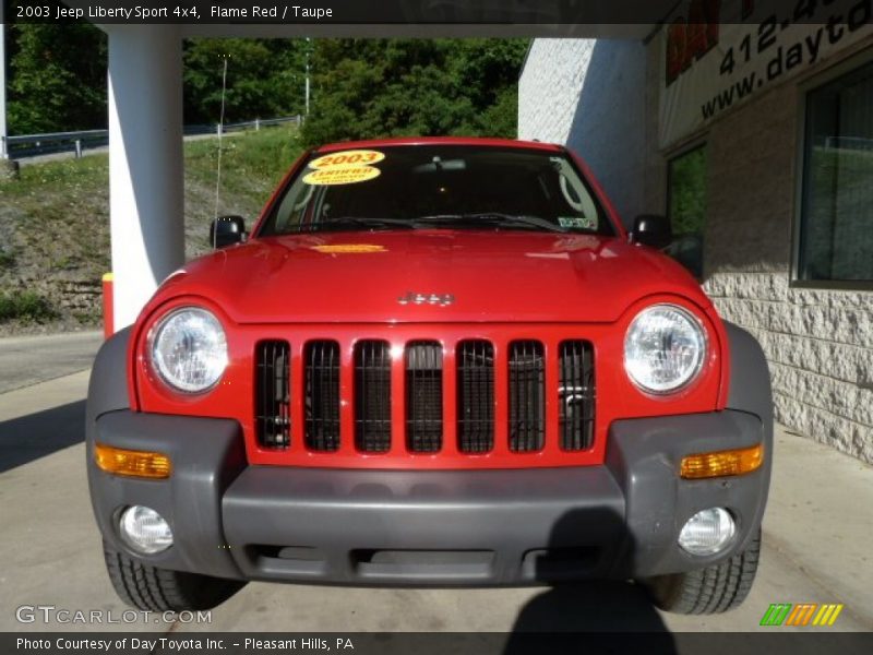Flame Red / Taupe 2003 Jeep Liberty Sport 4x4
