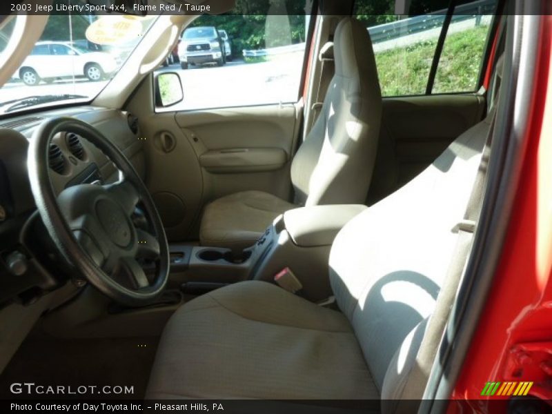 Flame Red / Taupe 2003 Jeep Liberty Sport 4x4