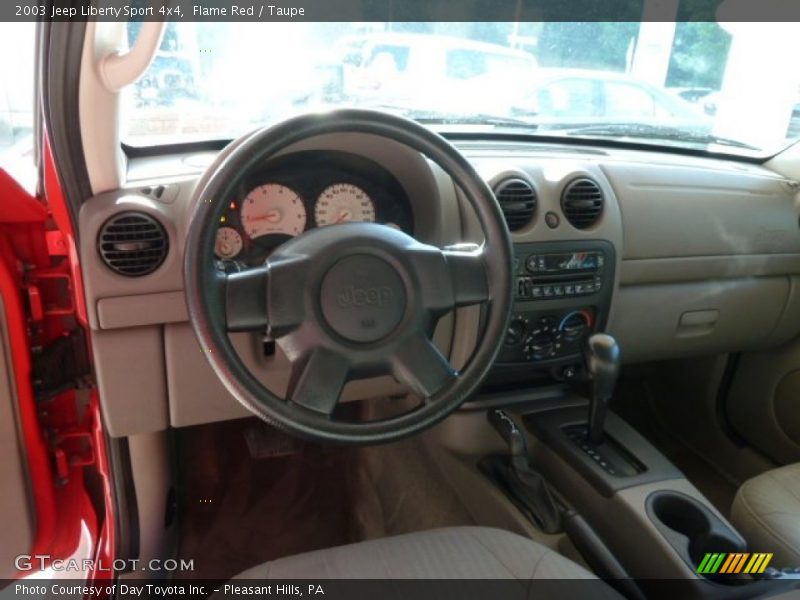 Flame Red / Taupe 2003 Jeep Liberty Sport 4x4