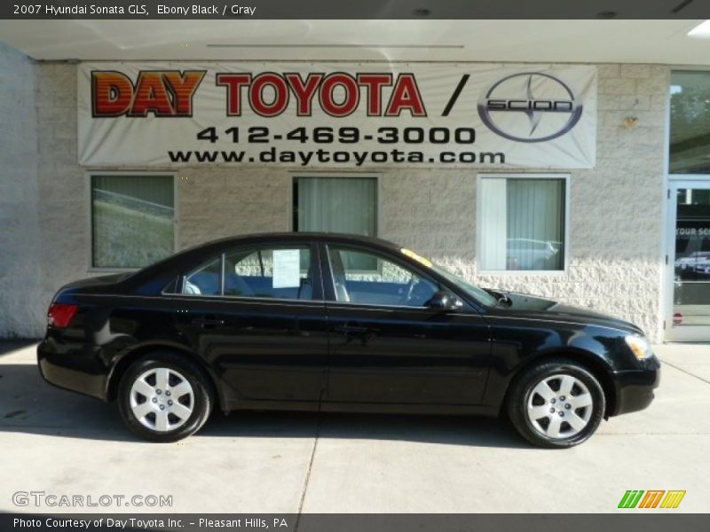 Ebony Black / Gray 2007 Hyundai Sonata GLS