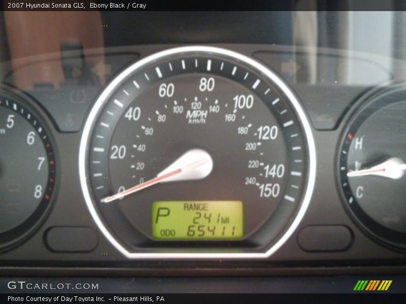 Ebony Black / Gray 2007 Hyundai Sonata GLS