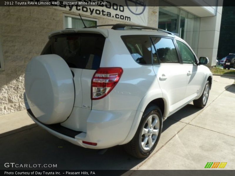 Blizzard White Pearl / Ash 2012 Toyota RAV4 Limited 4WD