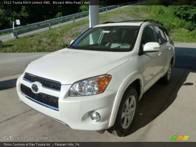 Blizzard White Pearl / Ash 2012 Toyota RAV4 Limited 4WD