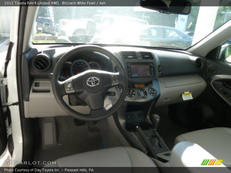 Blizzard White Pearl / Ash 2012 Toyota RAV4 Limited 4WD