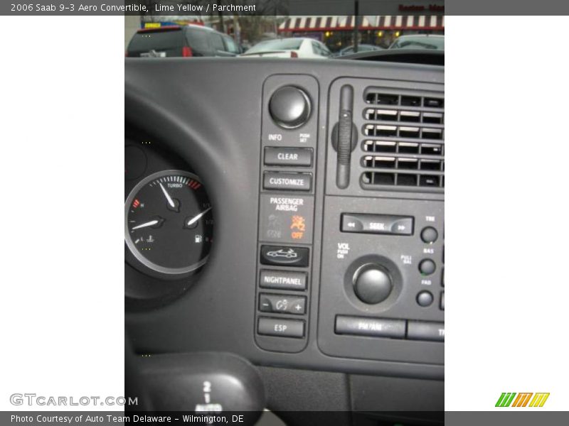 Lime Yellow / Parchment 2006 Saab 9-3 Aero Convertible