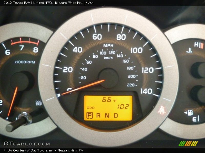Blizzard White Pearl / Ash 2012 Toyota RAV4 Limited 4WD
