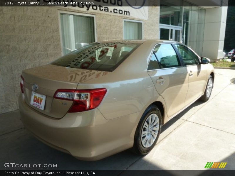 Sandy Beach Metallic / Ivory 2012 Toyota Camry LE