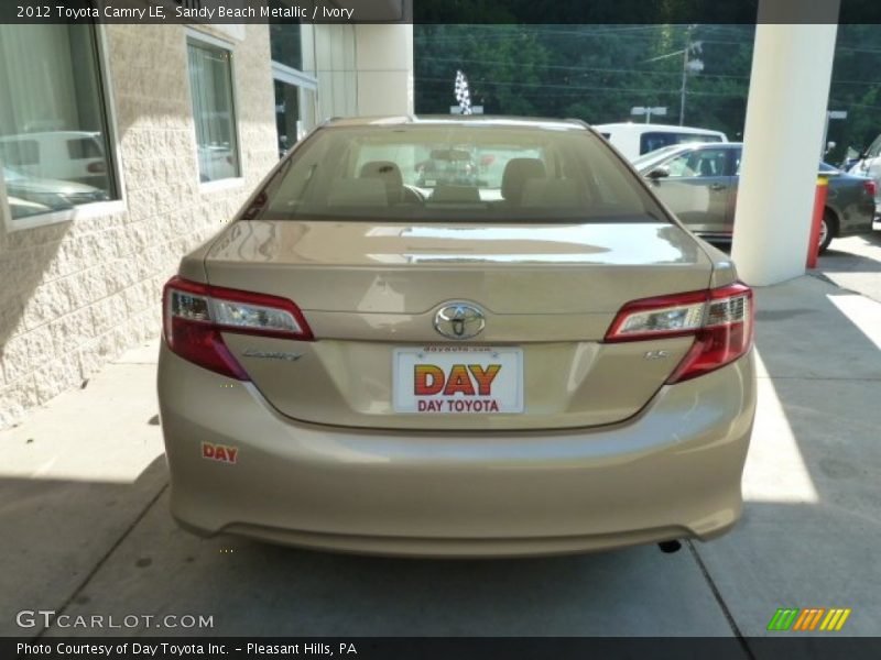 Sandy Beach Metallic / Ivory 2012 Toyota Camry LE