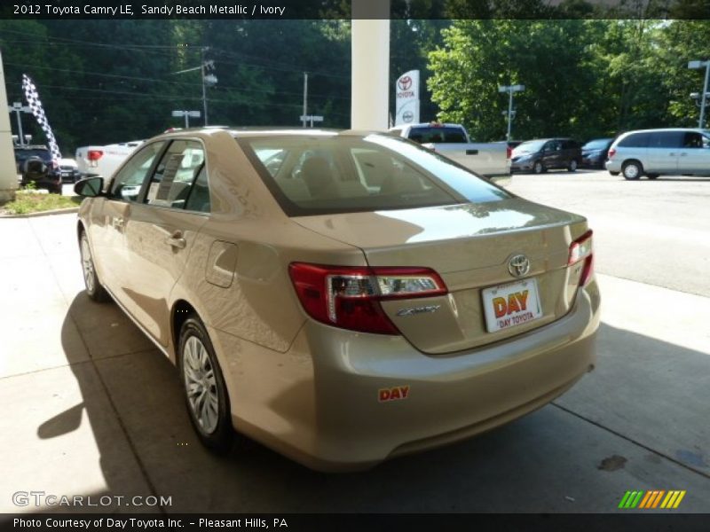 Sandy Beach Metallic / Ivory 2012 Toyota Camry LE
