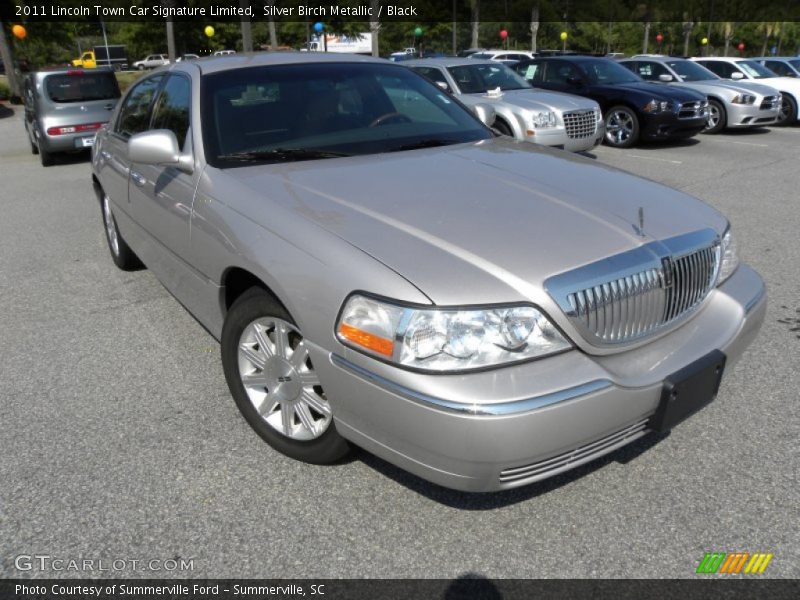 Silver Birch Metallic / Black 2011 Lincoln Town Car Signature Limited