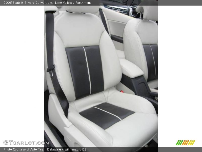 Lime Yellow / Parchment 2006 Saab 9-3 Aero Convertible