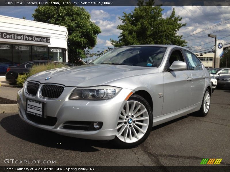 Titanium Silver Metallic / Black 2009 BMW 3 Series 335xi Sedan