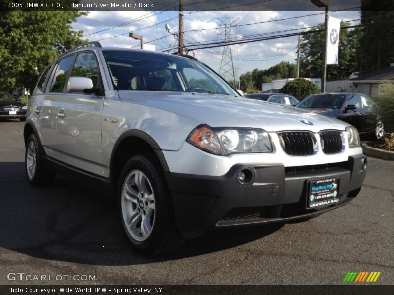 Titanium Silver Metallic / Black 2005 BMW X3 3.0i