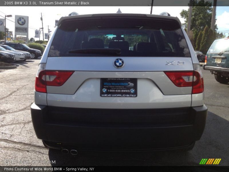 Titanium Silver Metallic / Black 2005 BMW X3 3.0i