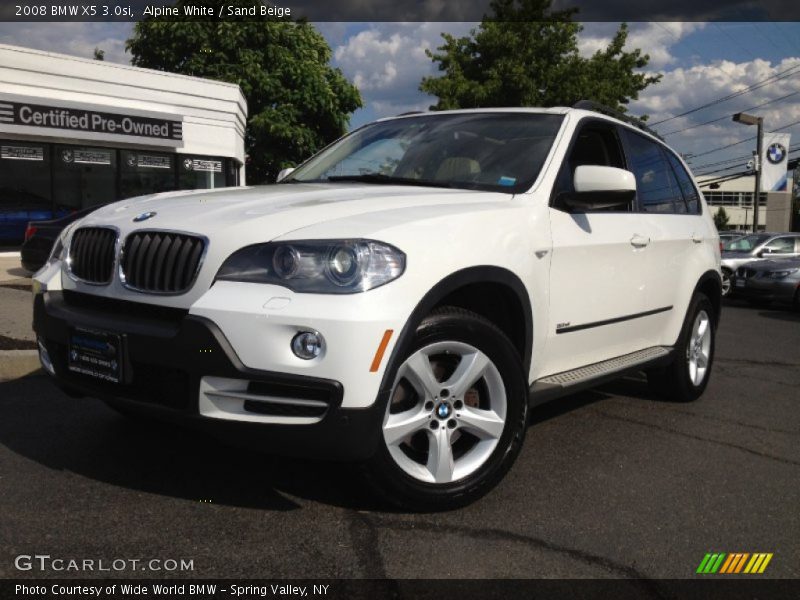 Alpine White / Sand Beige 2008 BMW X5 3.0si