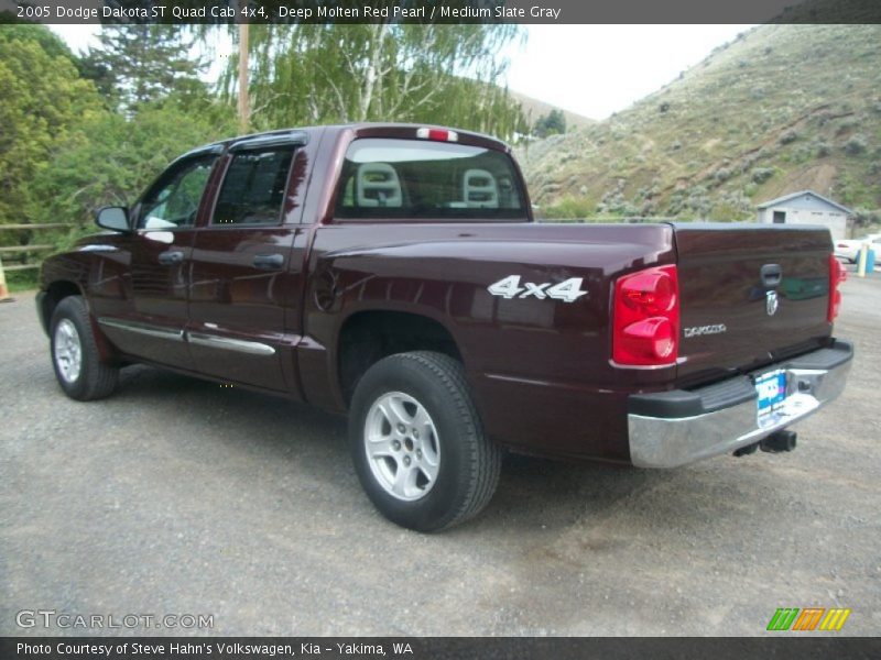 Deep Molten Red Pearl / Medium Slate Gray 2005 Dodge Dakota ST Quad Cab 4x4