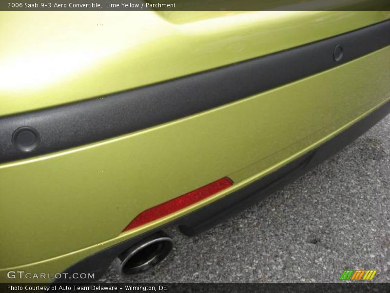 Lime Yellow / Parchment 2006 Saab 9-3 Aero Convertible