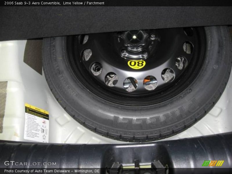 Lime Yellow / Parchment 2006 Saab 9-3 Aero Convertible
