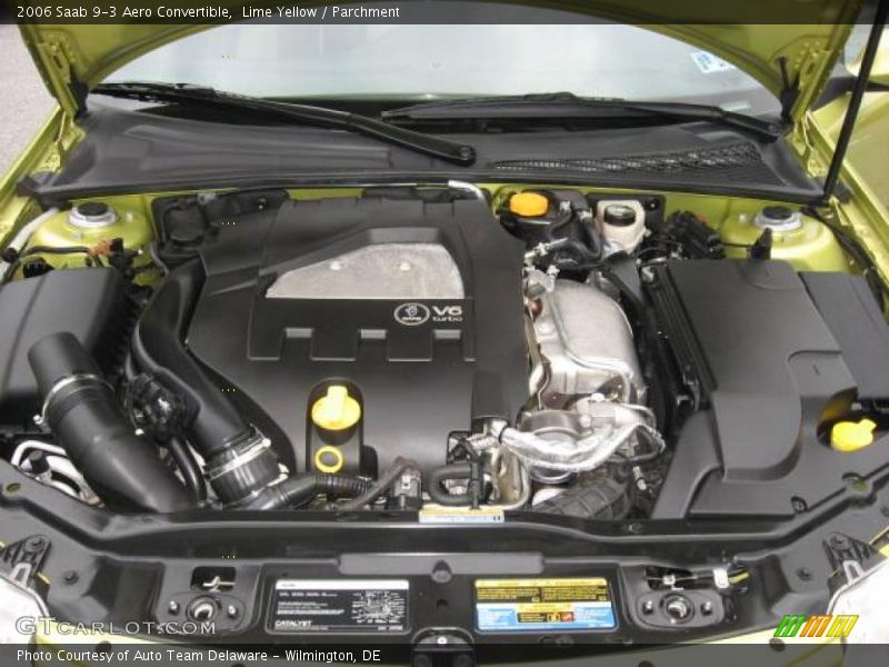 Lime Yellow / Parchment 2006 Saab 9-3 Aero Convertible