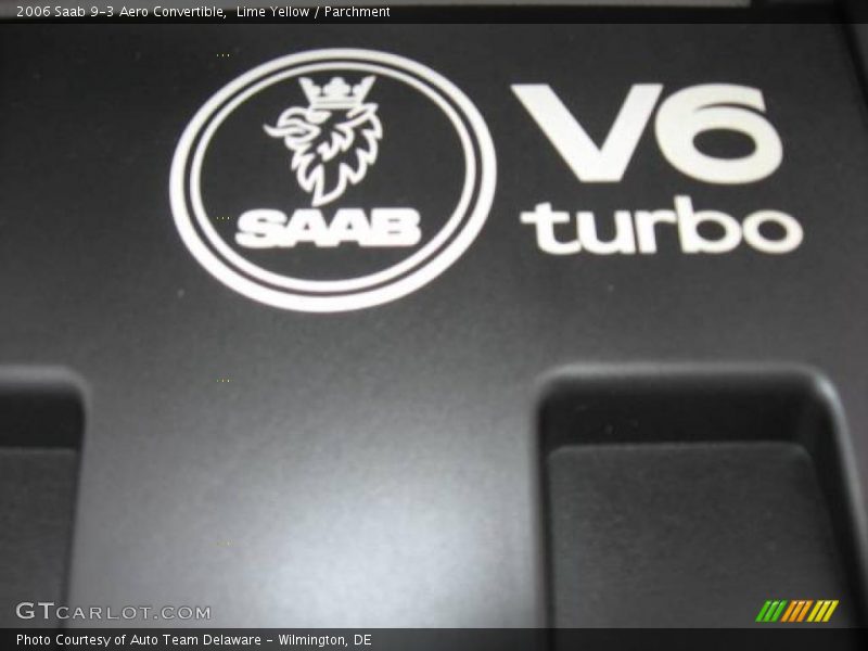 Lime Yellow / Parchment 2006 Saab 9-3 Aero Convertible