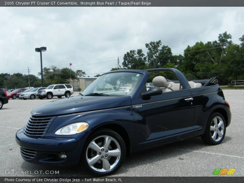 Midnight Blue Pearl / Taupe/Pearl Beige 2005 Chrysler PT Cruiser GT Convertible