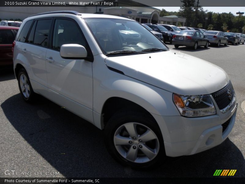 White Water Pearl / Beige 2010 Suzuki Grand Vitara Limited