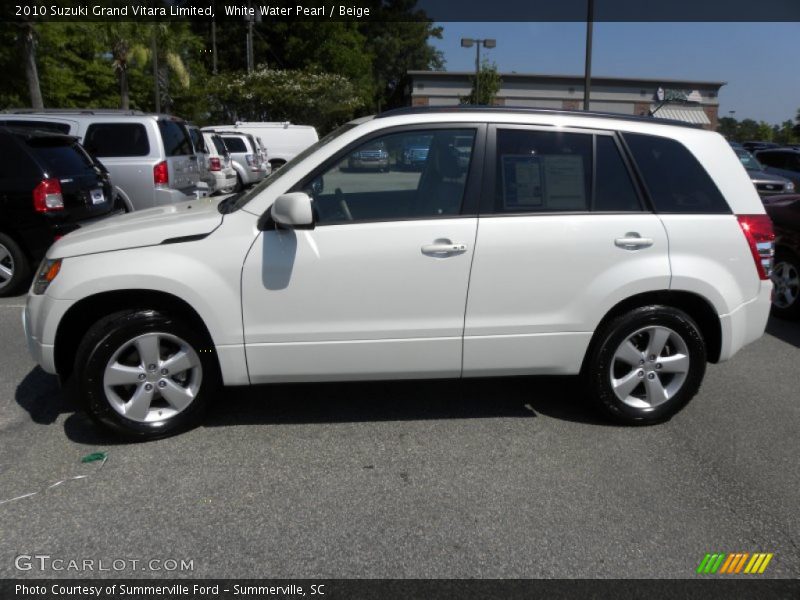 White Water Pearl / Beige 2010 Suzuki Grand Vitara Limited